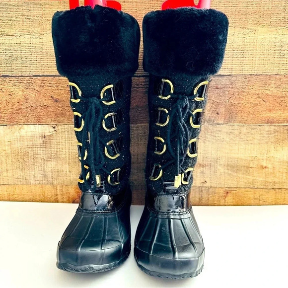 NWOT INC International Concepts Lorinah Women Round Toe Canvas/Fur Duck Boots - Picture 4 of 11